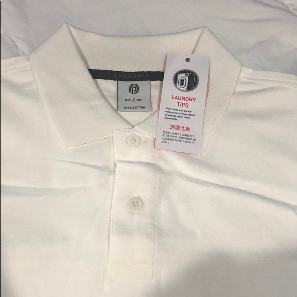 LAPASA Kid's 100% Cotton Polo Shirt Unisex - Picture 4 of 5